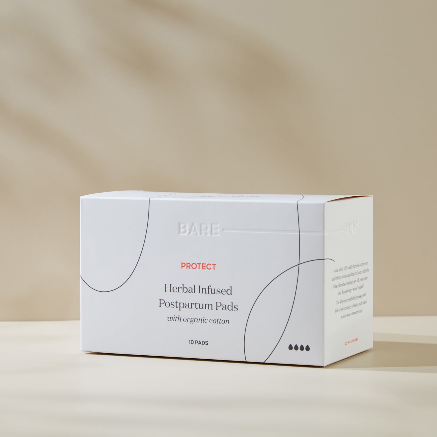 HERBAL INFUSED POSTPARTUM PADS WITH ORGANIC COTTON
