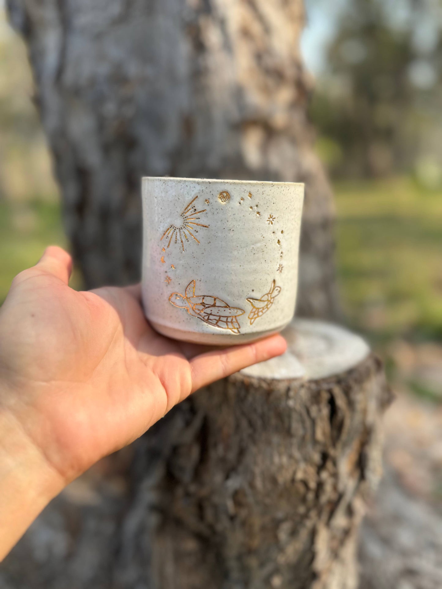 CERAMIC MUG TURTLES IN THE UNIVERSE