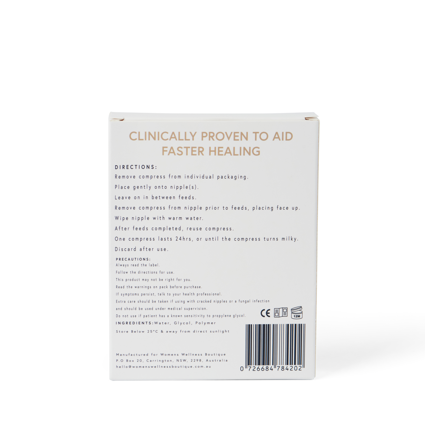 HYDRONIPS HYDROGEL COMPRESS FOR BREASTFEEDING