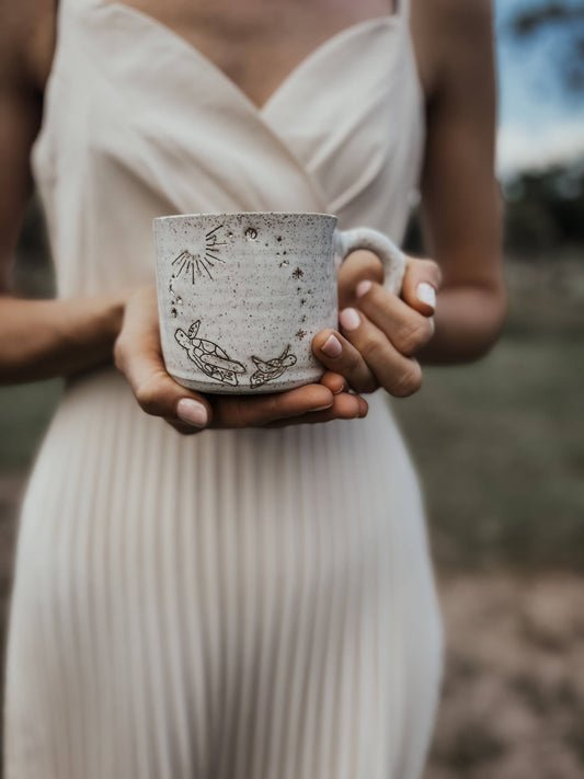 CERAMIC MUG TURTLES IN THE UNIVERSE