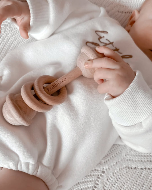 WOODEN TEETHER RATTLE