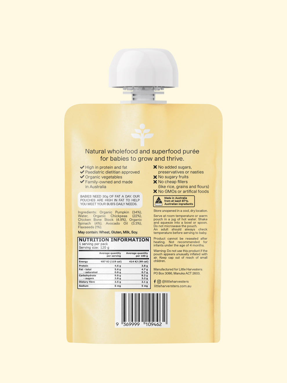 WHOLEFOOD & SUPERFOOD BABY PUREE POUCHES