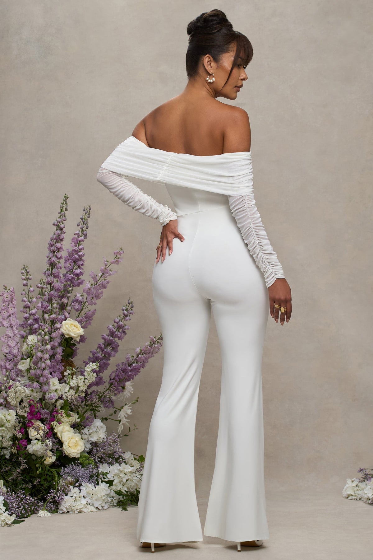 COUNTDOWN WHITE MESH JUMPSUIT