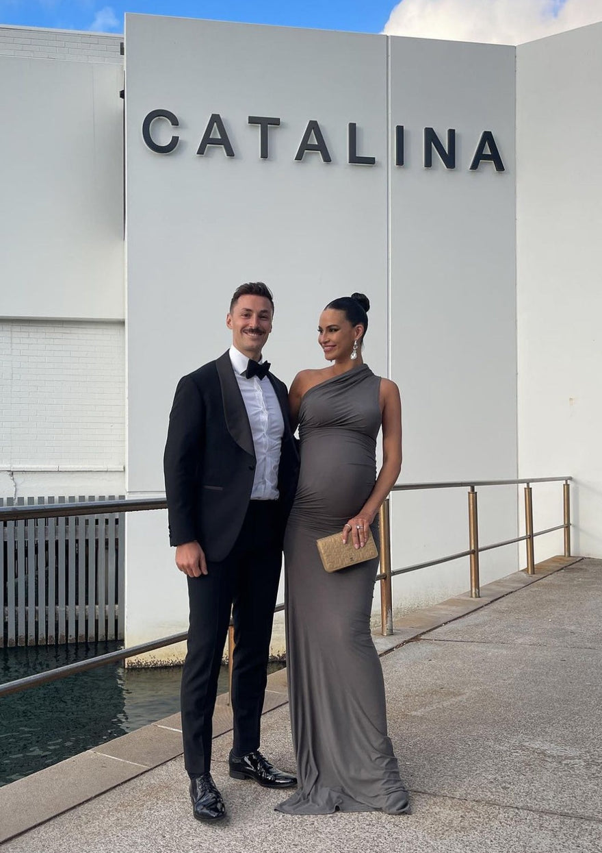 ROUCHED ONE SHOULDER DRESS