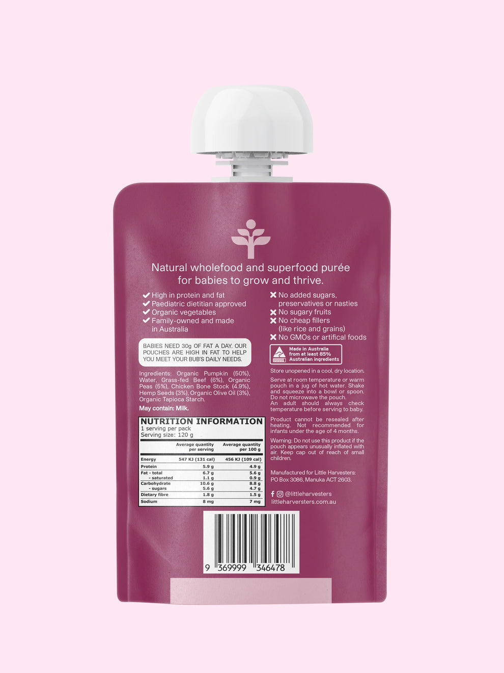 WHOLEFOOD & SUPERFOOD BABY PUREE POUCHES