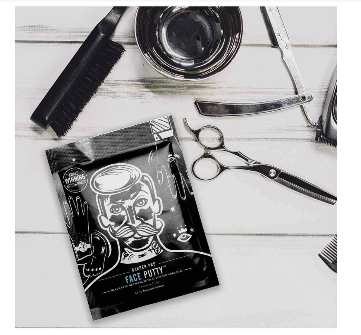 BarberPro Face Putty Peel-Off Mask with Activated Charcoal