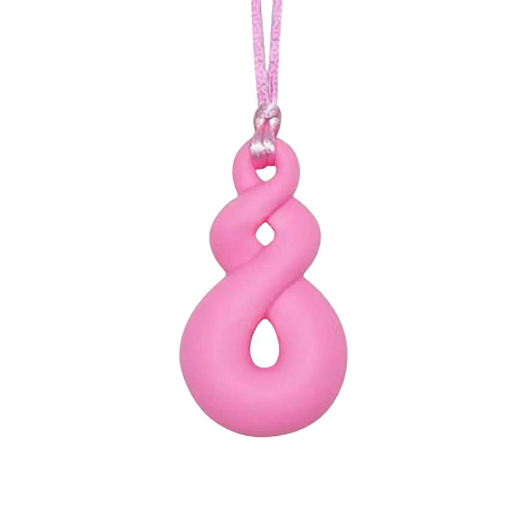 SILICONE SENSORY NECKLACE TWIST PENDANT
