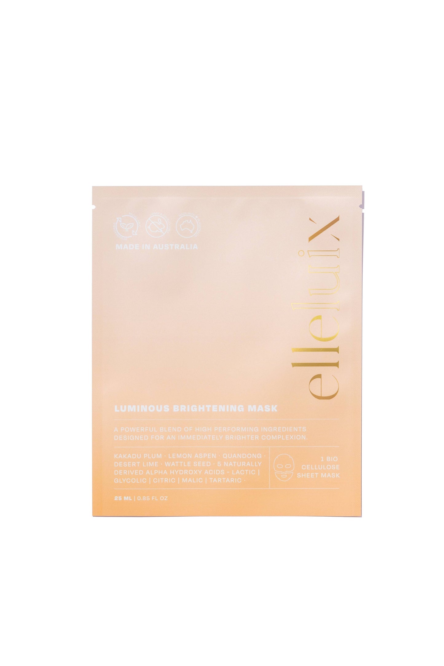 LUMINOUS BRIGHTENING BIO CELLULOSE SHEET MASK