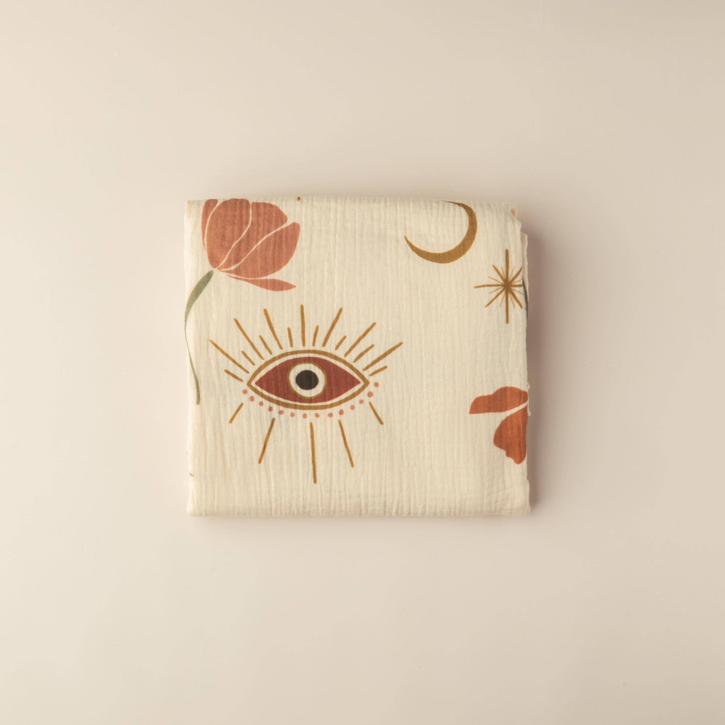 Organic Cotton Muslin Swaddle - Celestial Eye - Baby Wrap