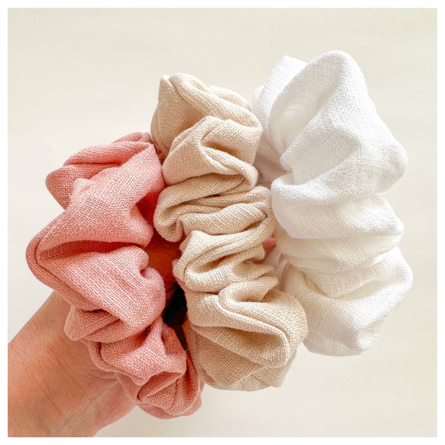 Handmade Linen Scrunchies