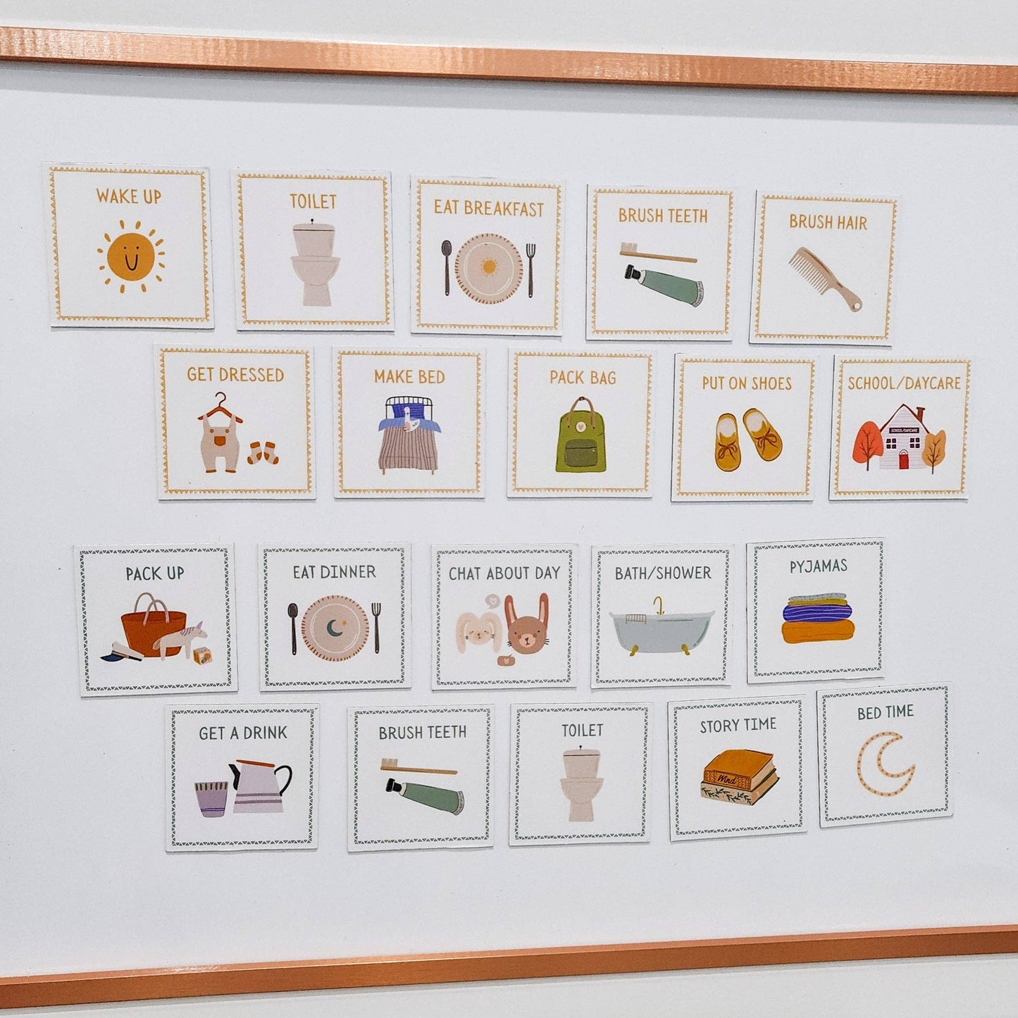 MAGNETIC ROUTINE CARDS - VISUAL SCHEDULE FOR KIDS