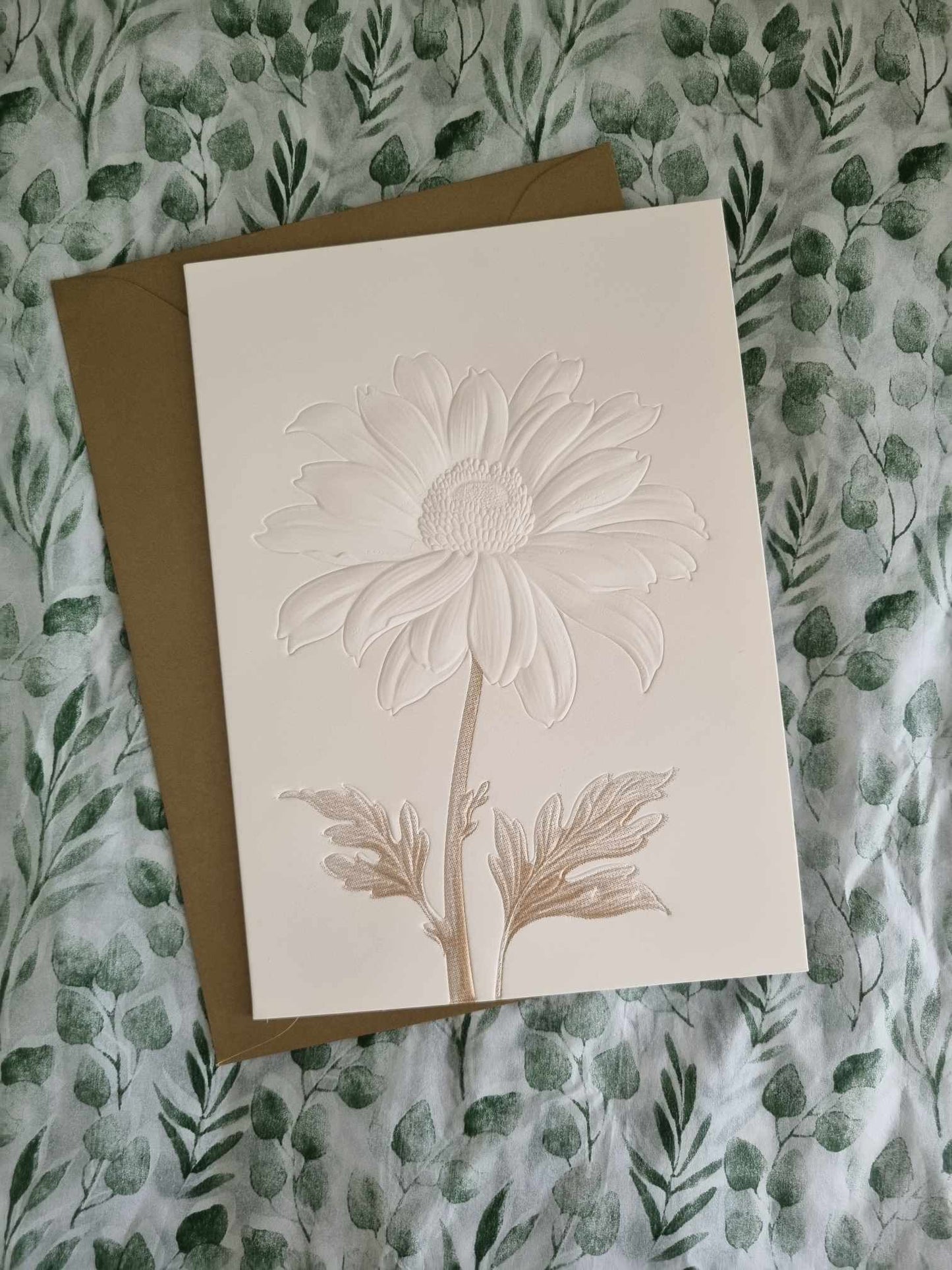 Elegant Floral Embossed Greeting Card