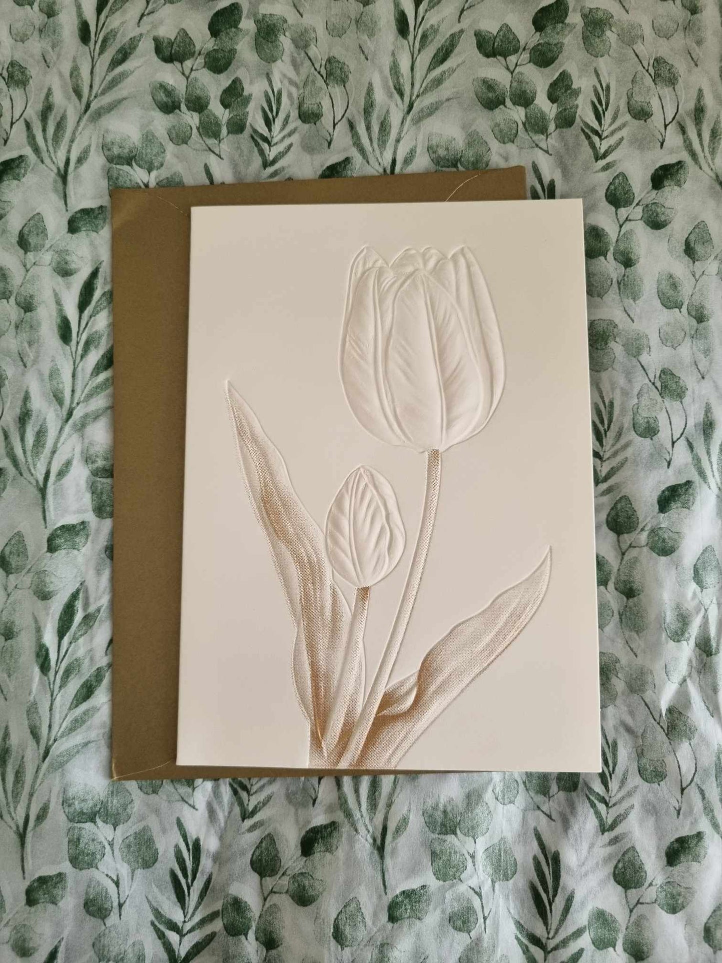 Elegant Floral Embossed Greeting Card