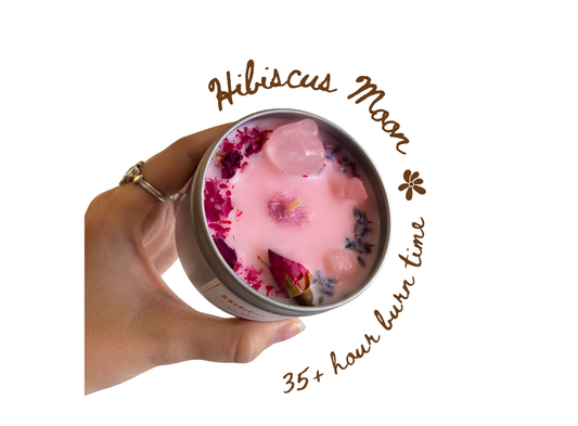 MOON CANDLE HIBISCUS & PEACH