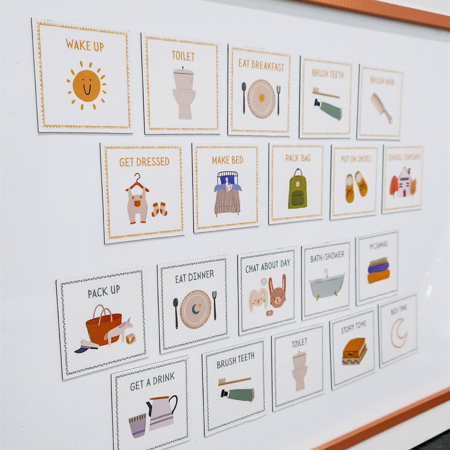 MAGNETIC ROUTINE CARDS - VISUAL SCHEDULE FOR KIDS