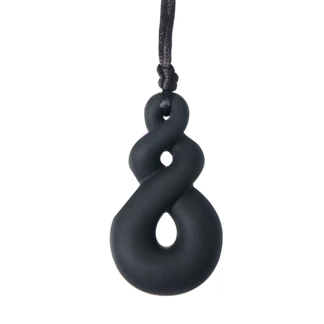 SILICONE SENSORY NECKLACE TWIST PENDANT