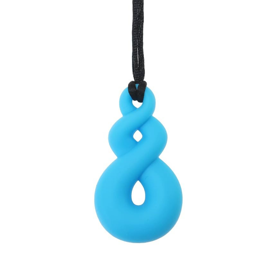 SILICONE SENSORY NECKLACE TWIST PENDANT
