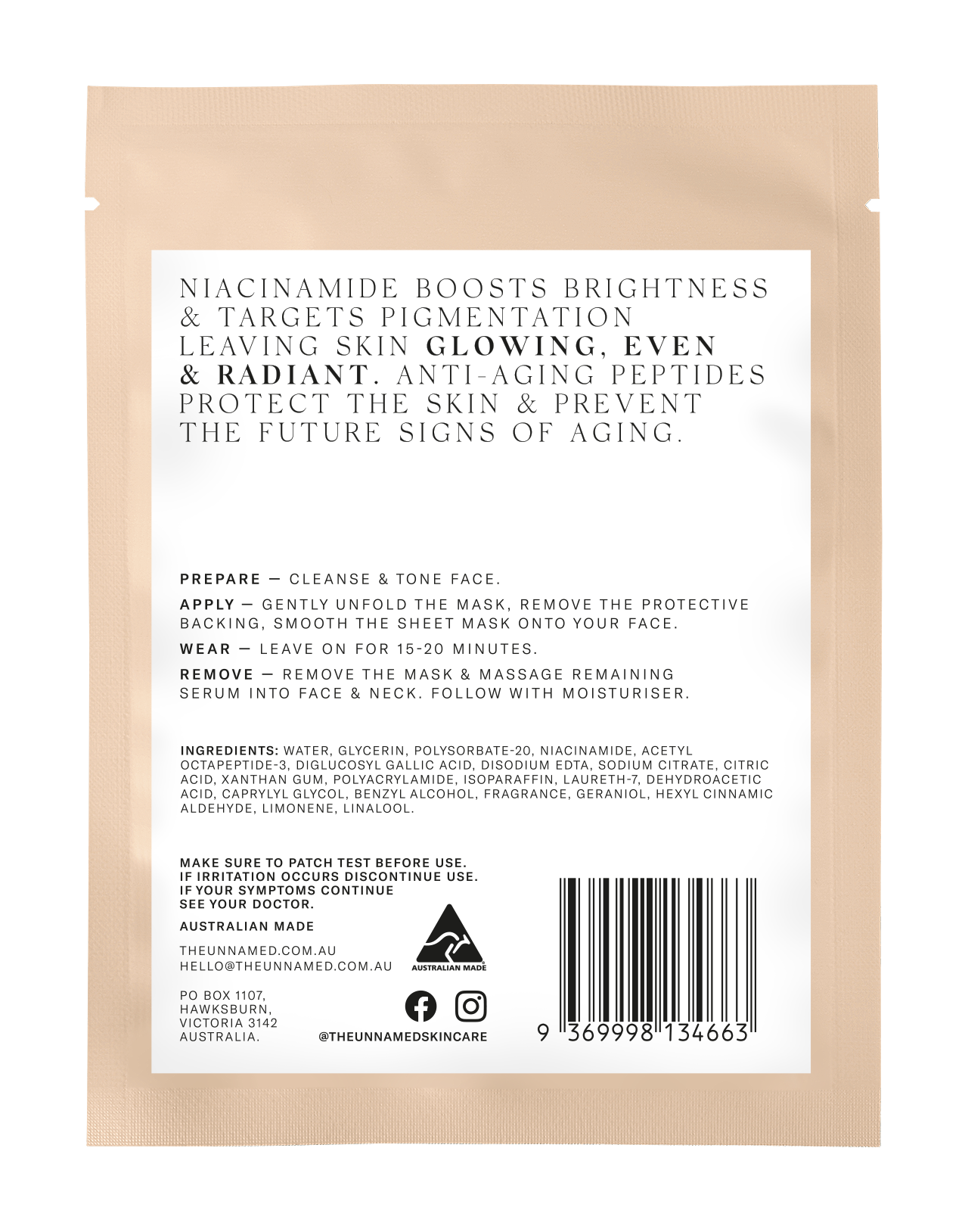 BRIGHTENING ANTI AGING SHEET MASK
