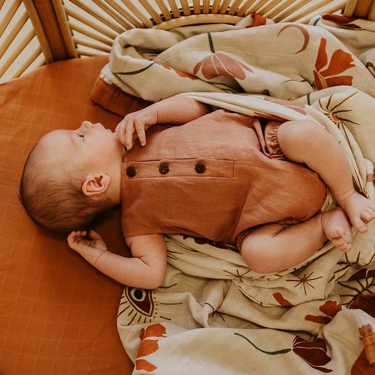 Organic Cotton Muslin Swaddle - Celestial Eye - Baby Wrap