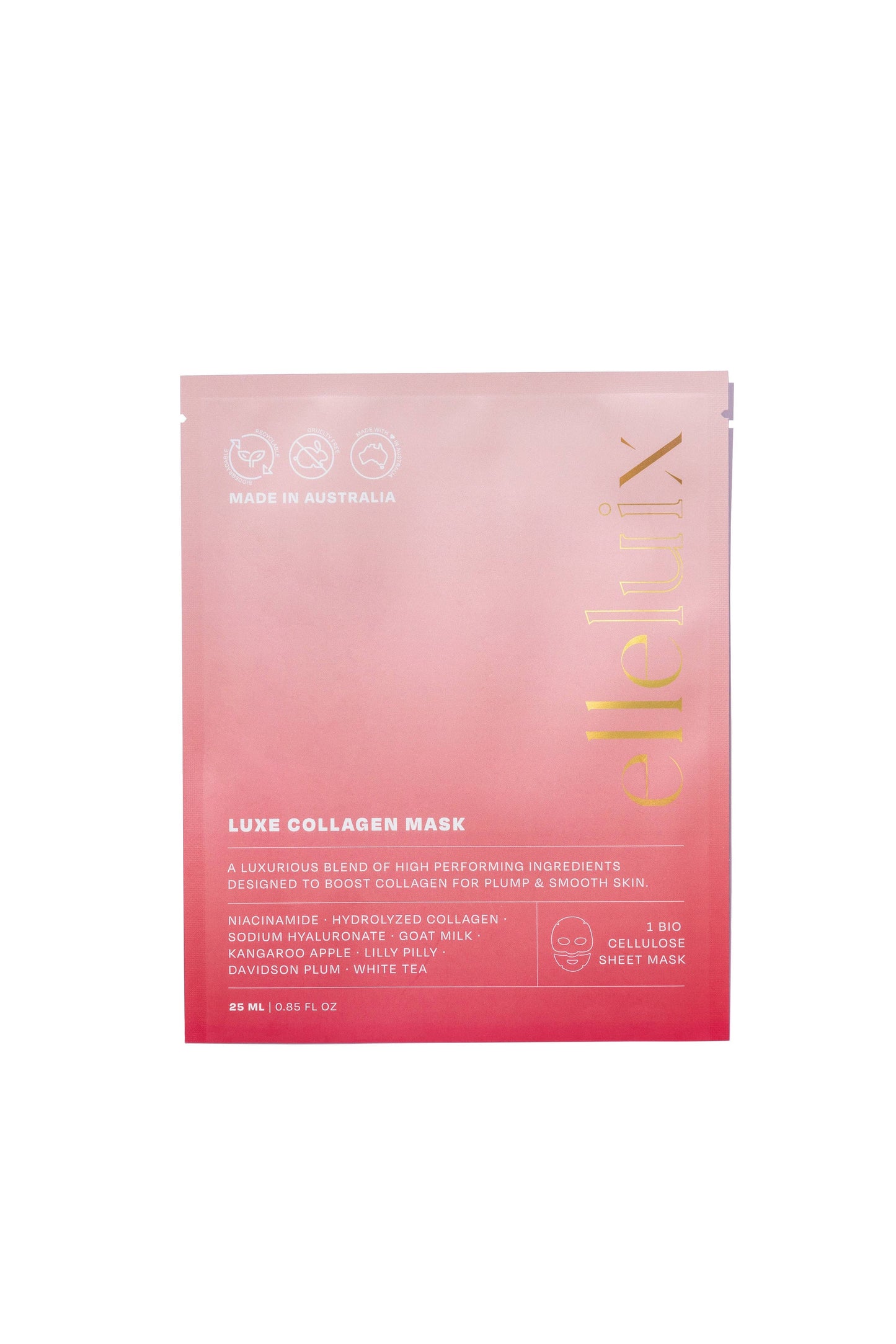 LUXE COLLAGEN BIO CELLULOSE SHEET MASK