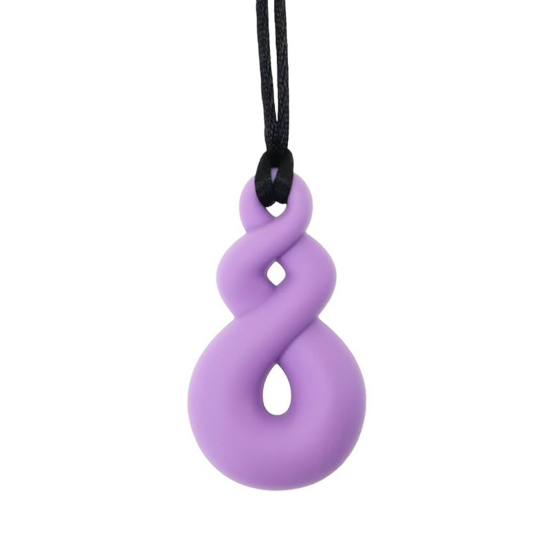 SILICONE SENSORY NECKLACE TWIST PENDANT