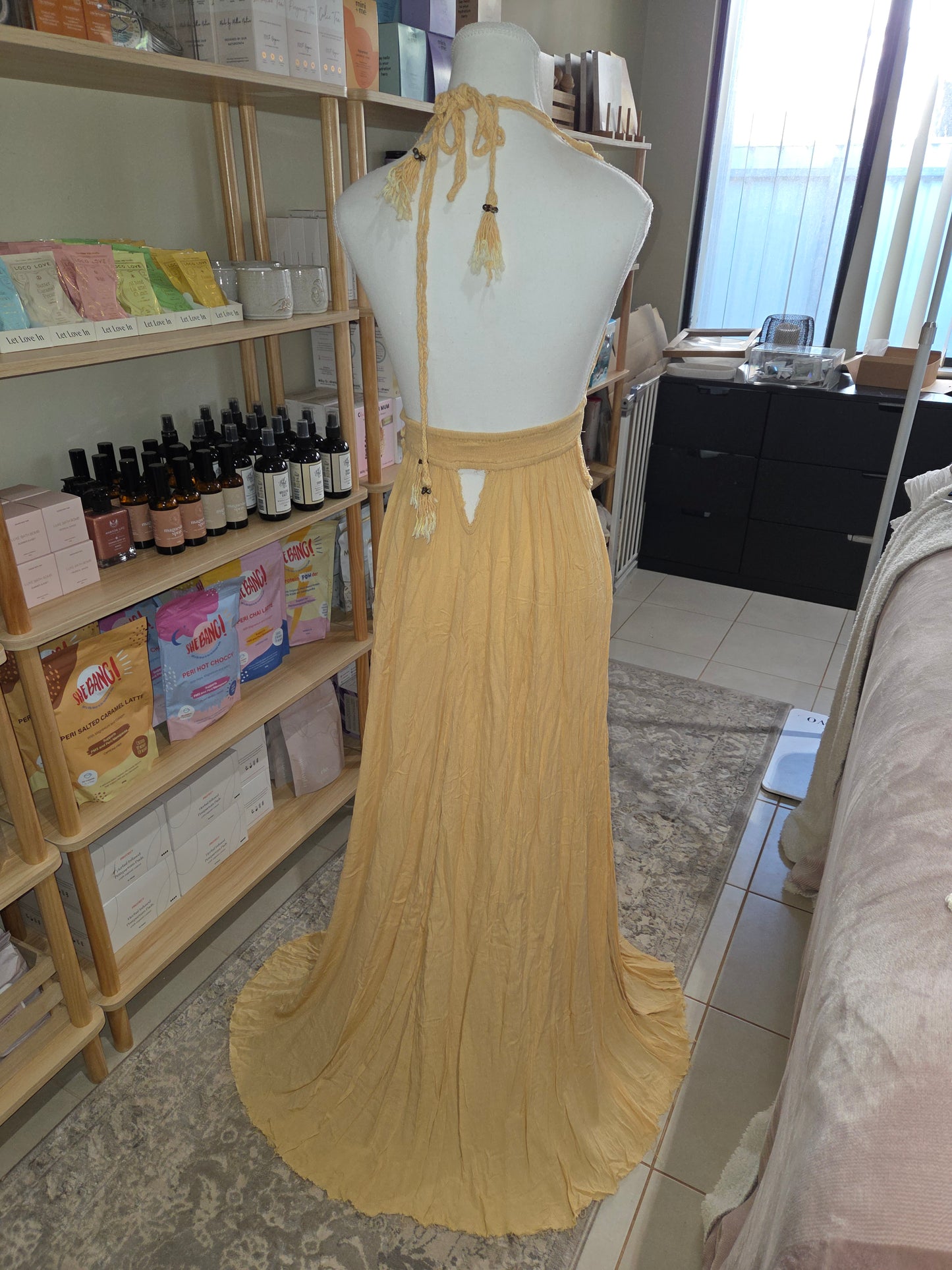 YELLOW PLUNGE DRESS