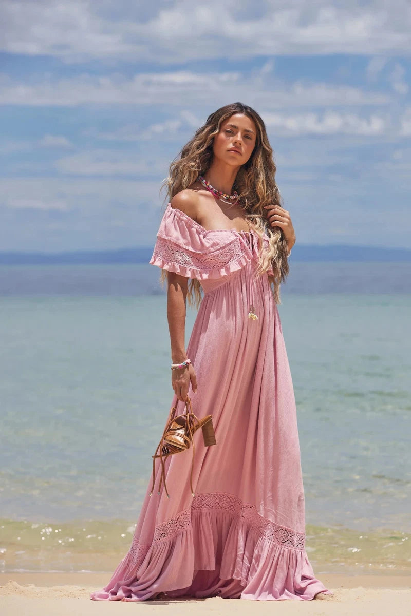 COVEN & CO NIGHT SWIMMING GOWN LILAC LACE