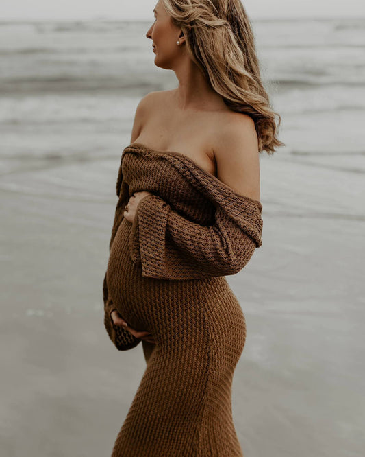 CHOCOLATE KNIT DRESS
