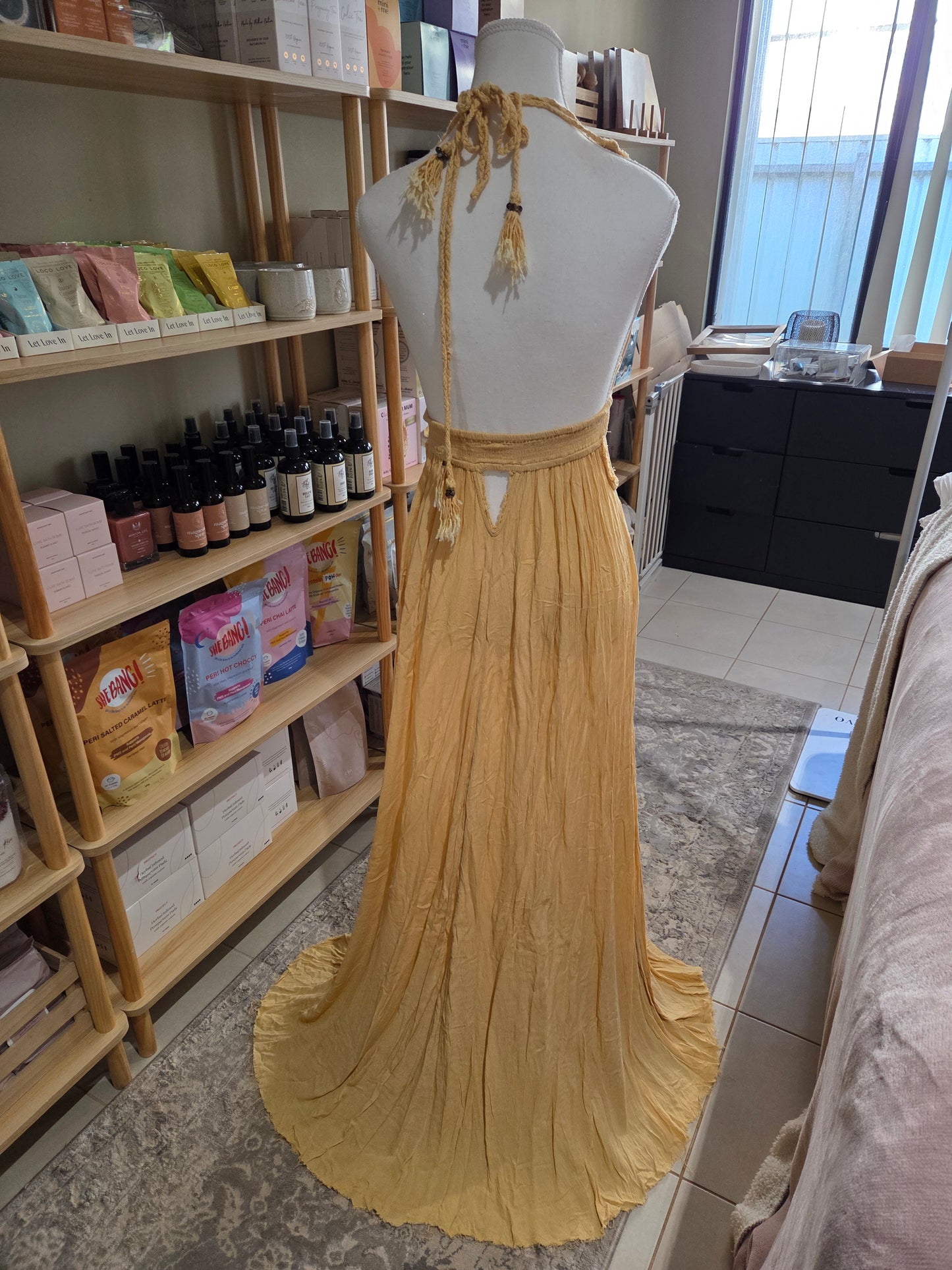 YELLOW PLUNGE DRESS